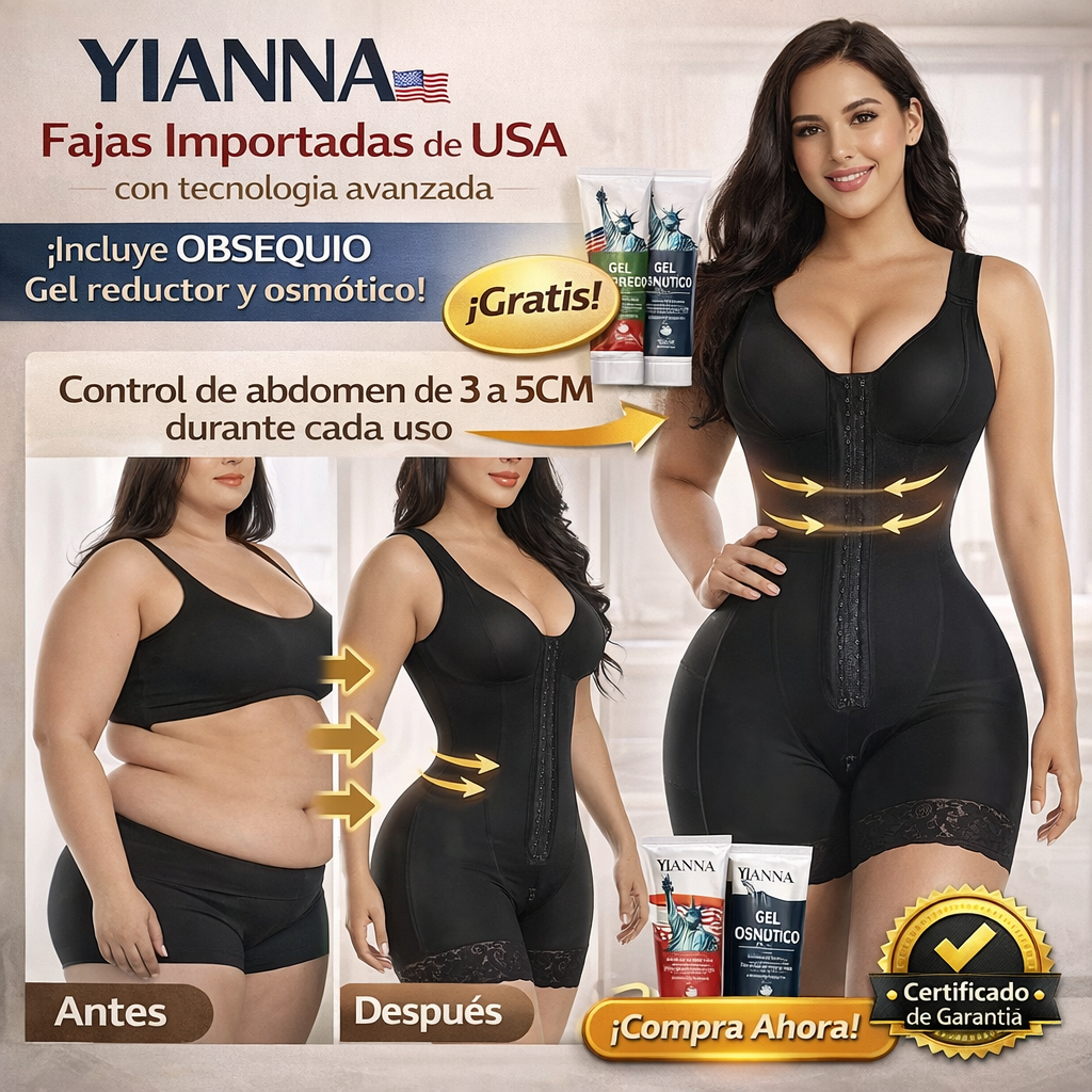 YIANNA - Fajas Importadas de USA con tecnología avanzada I Incluye OBSEQUIO Gel reductor y  osmótico